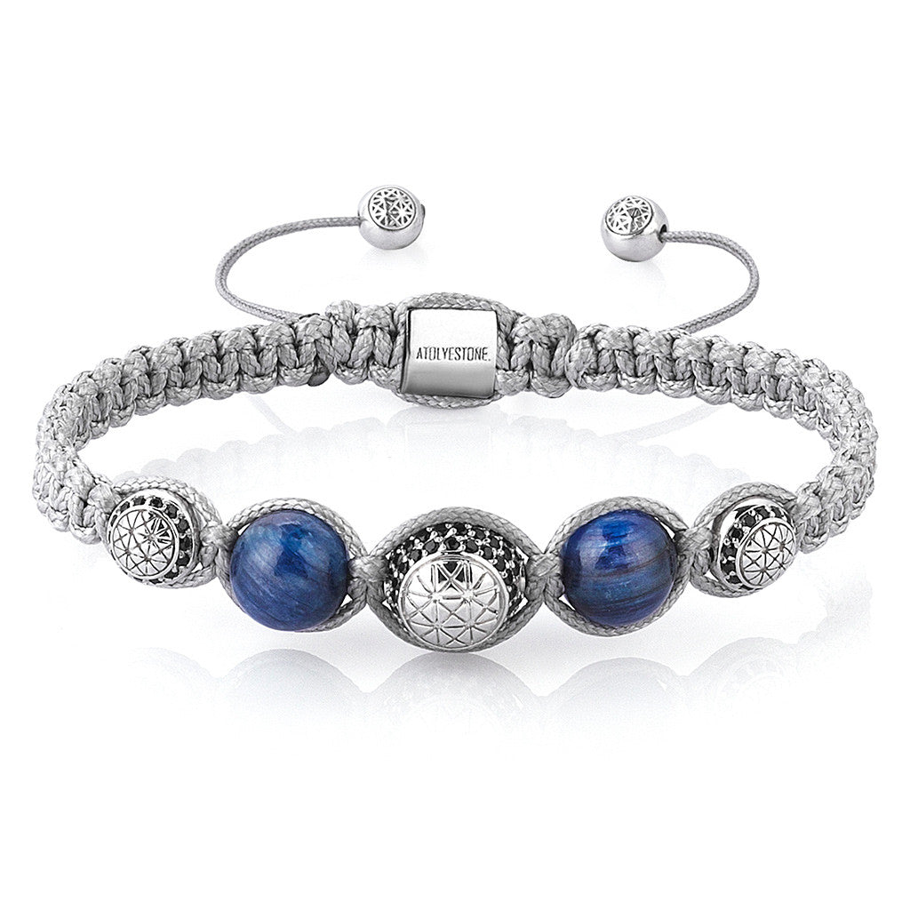 Women's Kyanite Dual Macrame Bracelet