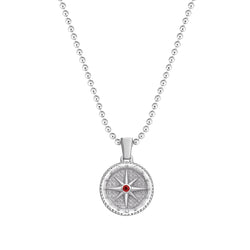 Compass Necklace with Ruby