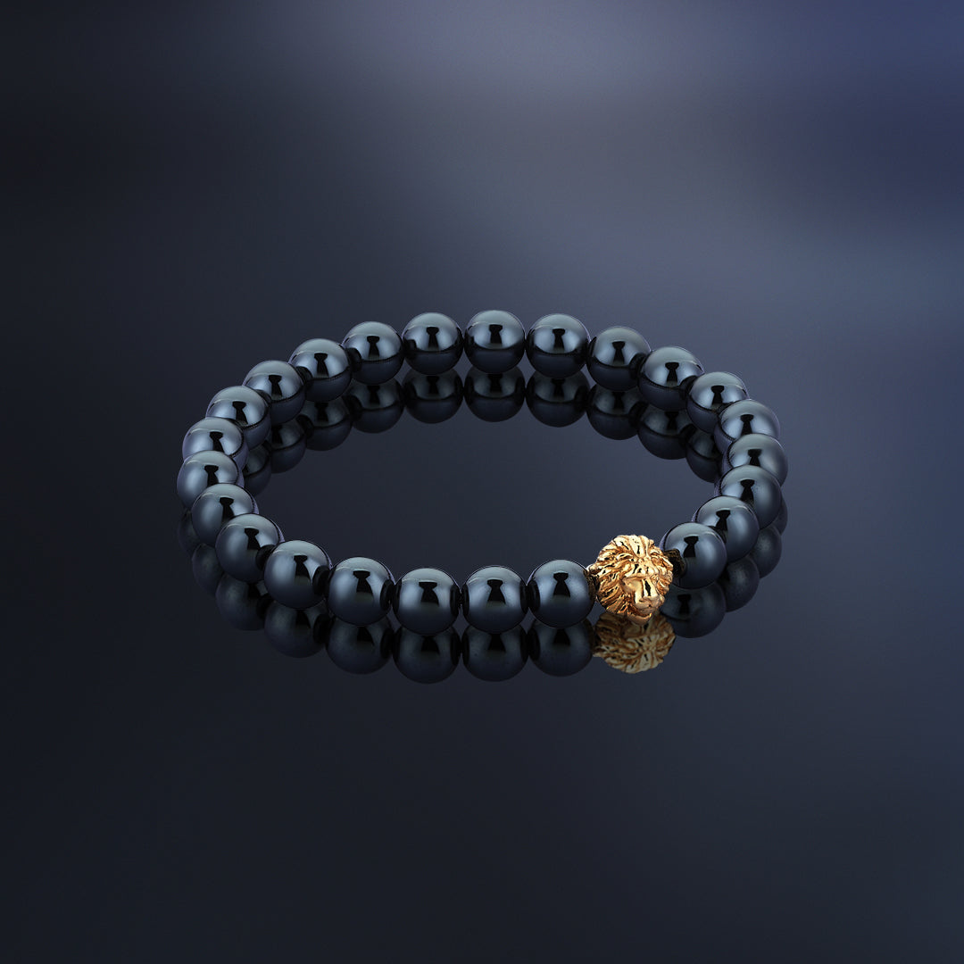 Leo Beaded Bracelet - Hematite