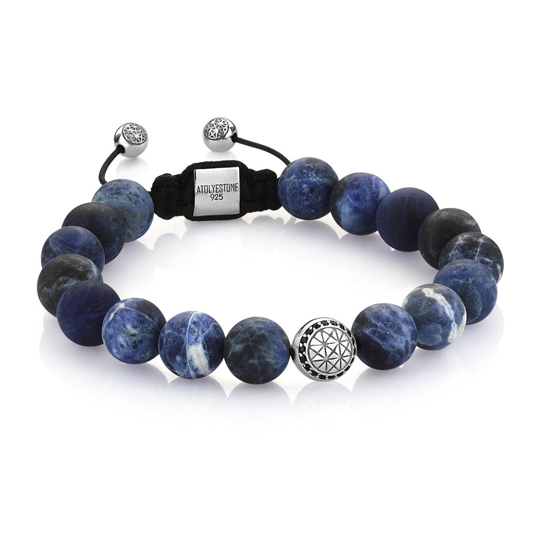 Exclusive Atolyestone Beaded Macrame Bracelet - Sodalite