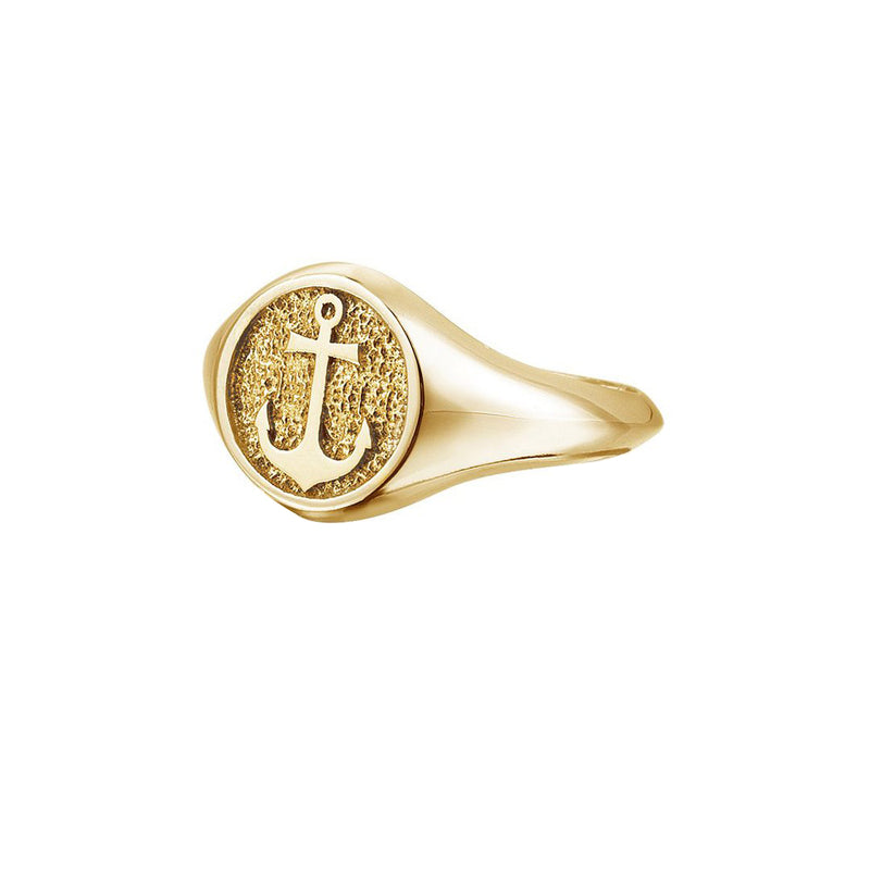 Anchor Ring - Solid Gold