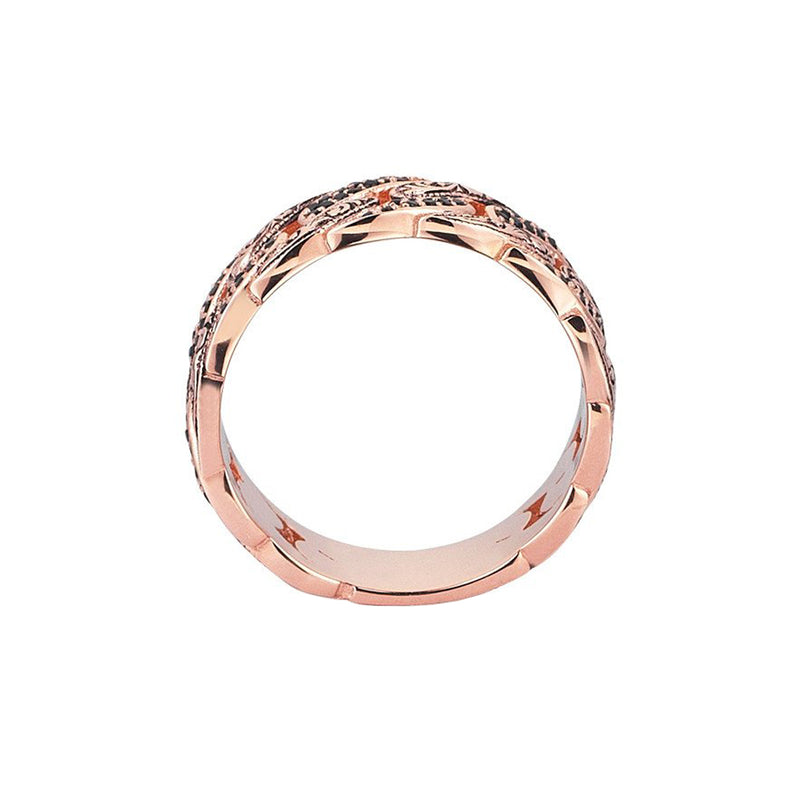 Men's Classic Pave Chain Ring in Solid Gold - Atolyestone