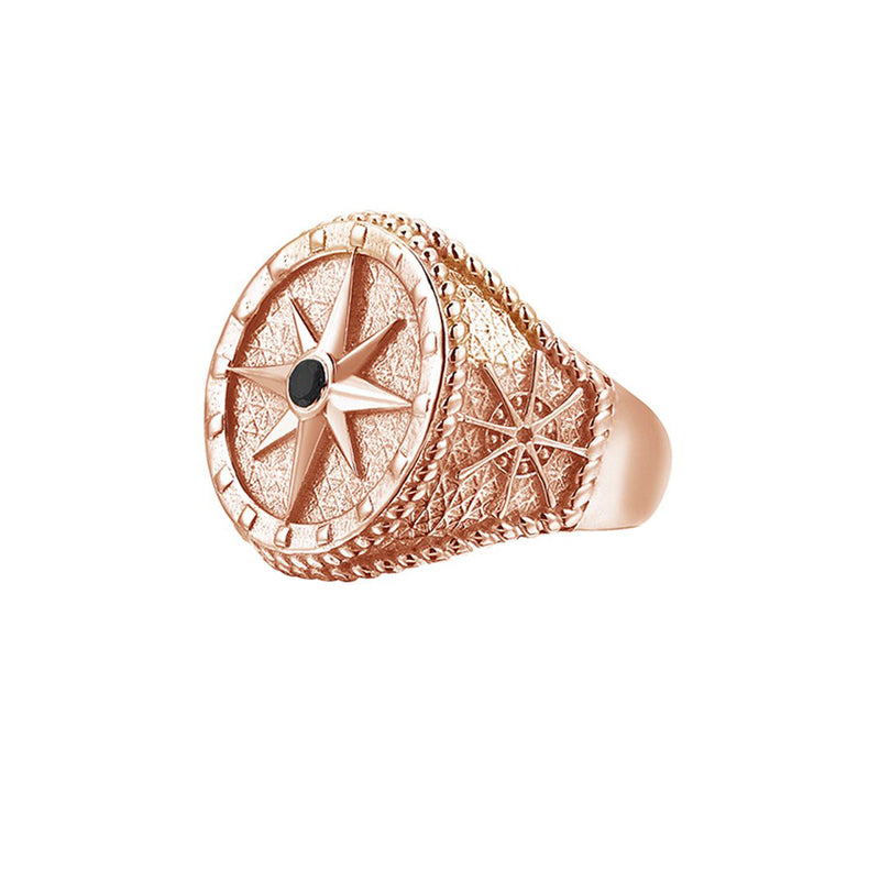 Compass Ring - Rose Gold - Cubic Zirconia