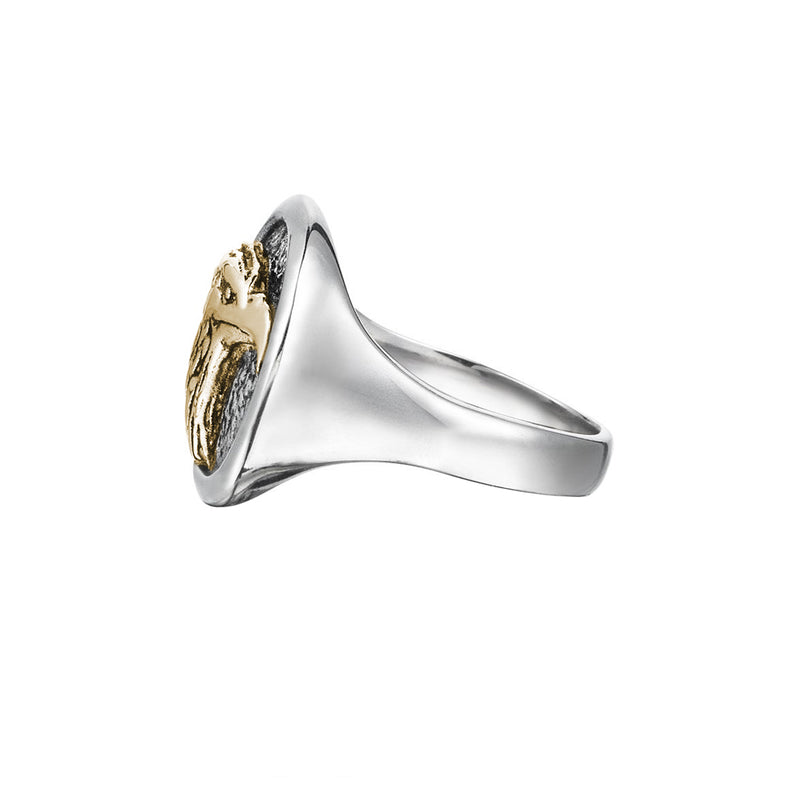 Eagle Ring with Solid Gold
