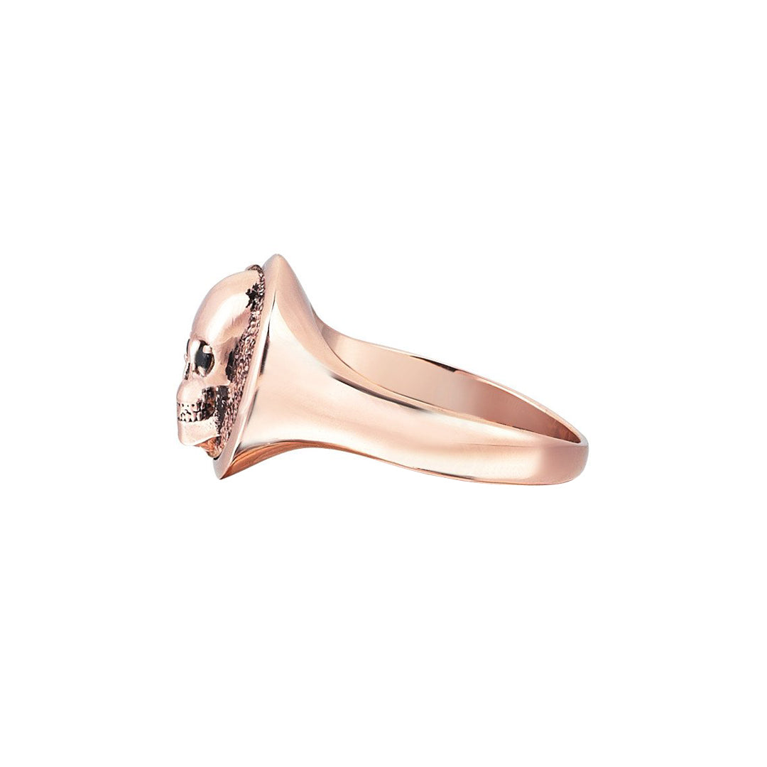 Mens Skull Ring- Solid Gold