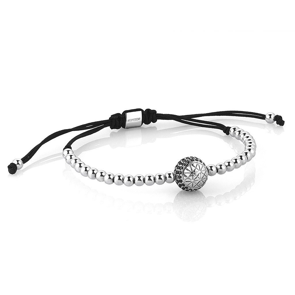 Women's Premium Solitaire Macrame - Solid Silver - Atolyestone