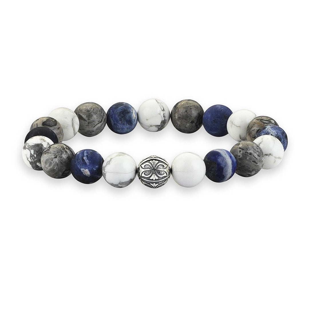 MULTISTONE APEX BEADED BRACELET - SODALITE - MEN