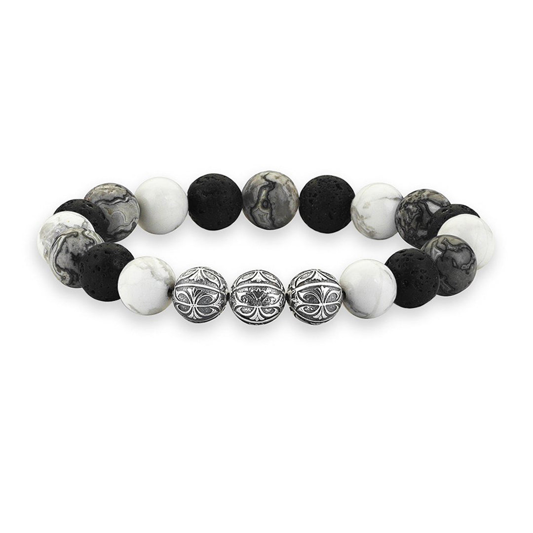 MENS PREMIUM MULTISTONE APEX BEADED BRACELET