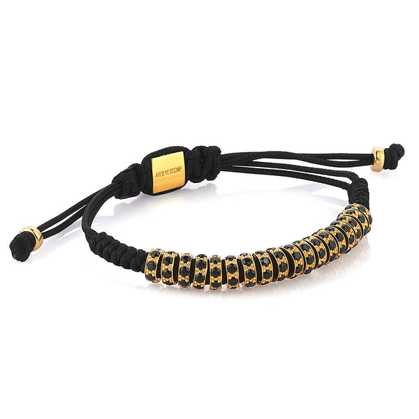 Women's Round Macrame Stoppers - Yellow Gold