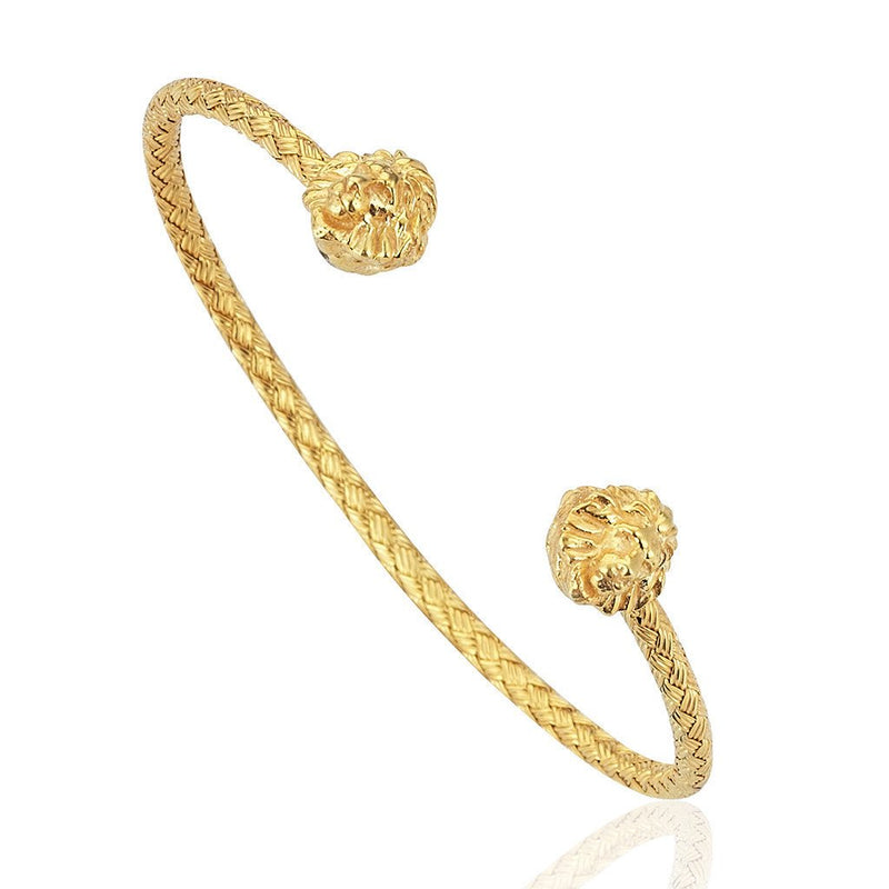 Lion Cuff Bracelet - Yellow Gold