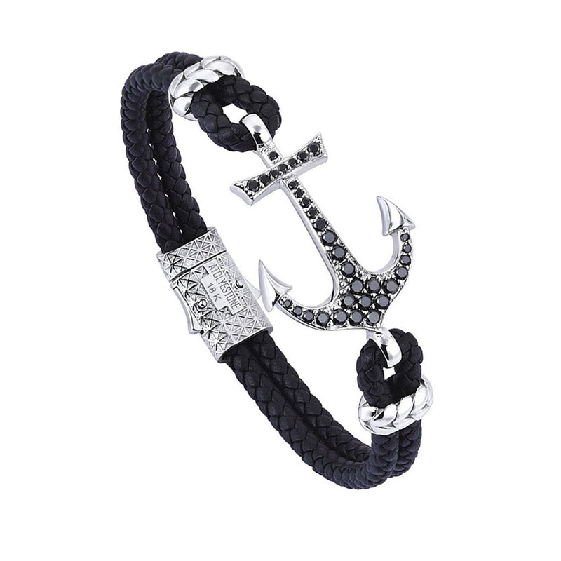 Fashion Navy Style Survival Bracelets Multilayer Rope Silver Color Anchor  Bracelet for Women Handmade Men Jewelry SL159