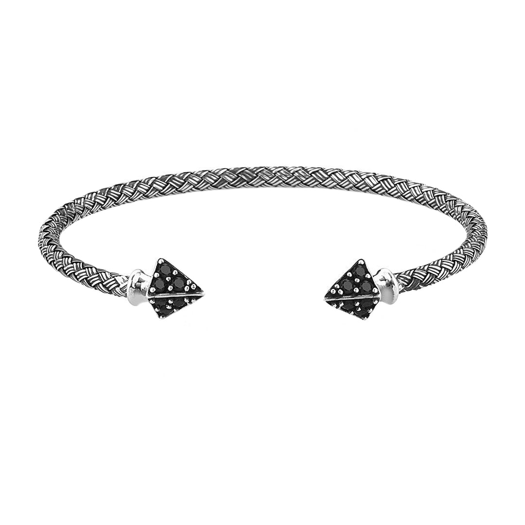 Mens Arrow Cuff Bracelet - Gunmetal