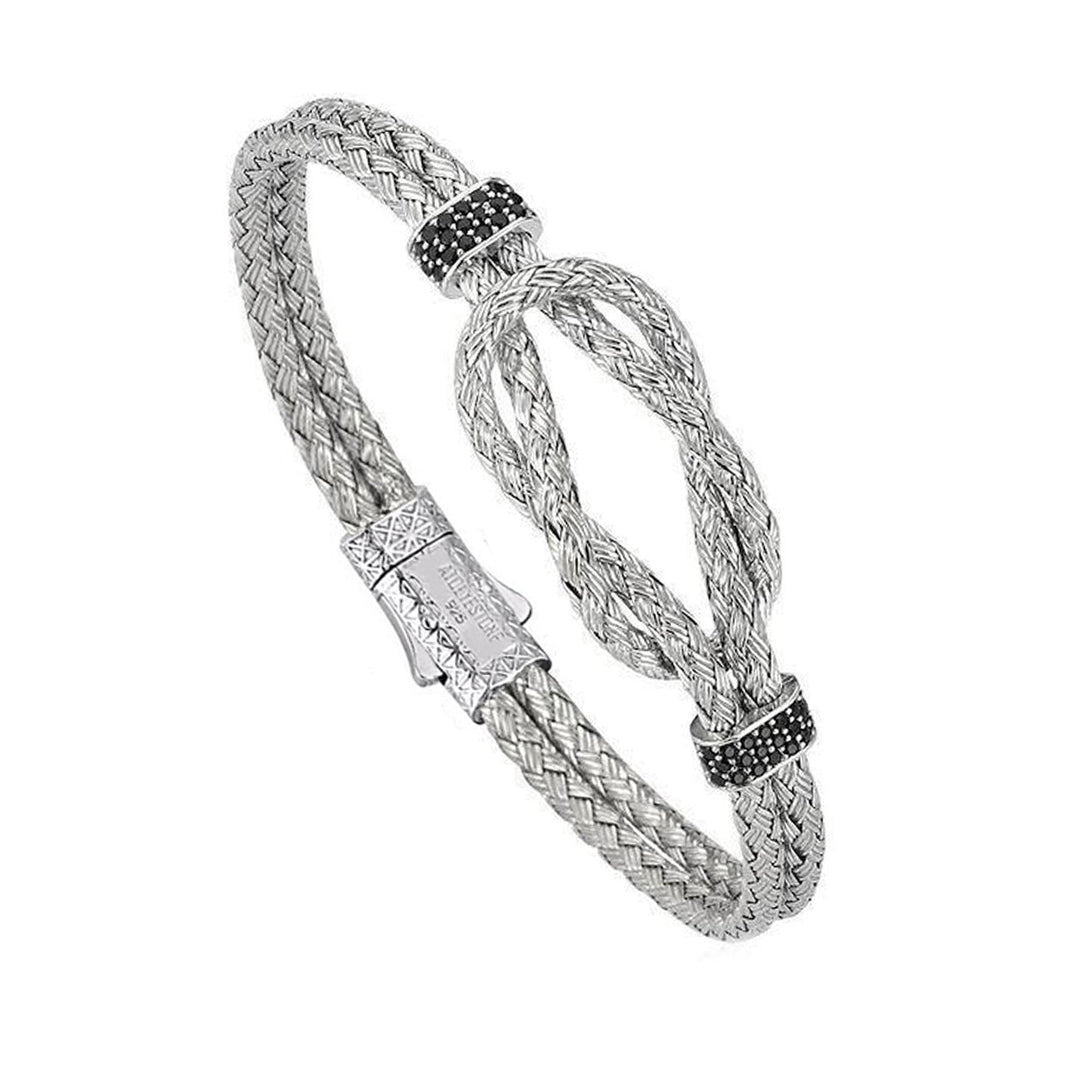 Mens Artillery Bangle - Silver - White Gold