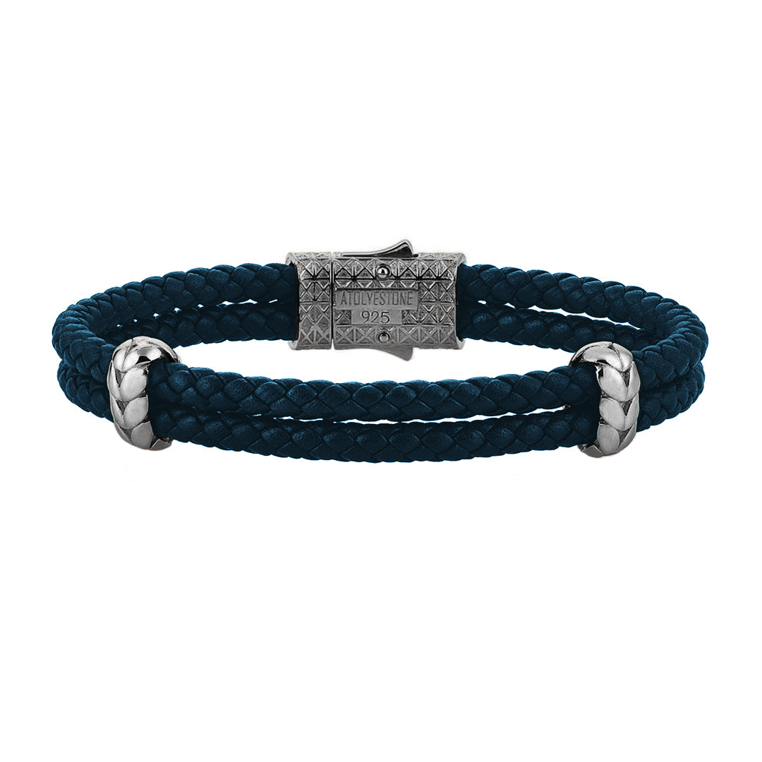 Atolyestone Elements - Gunmetal - Navy Nappa