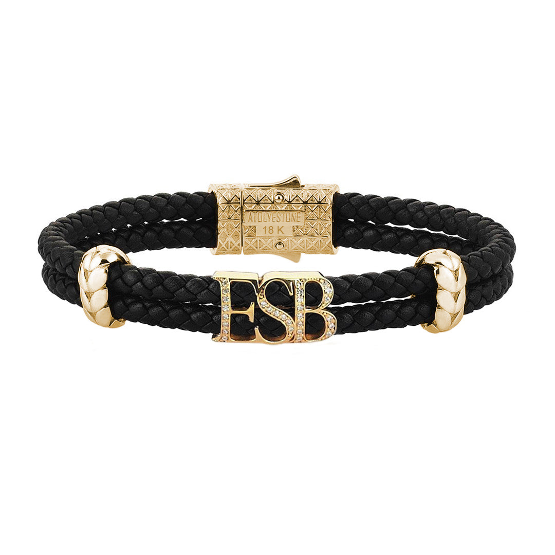 Atolystone Personalized Bracelet - Solid Yellow Gold