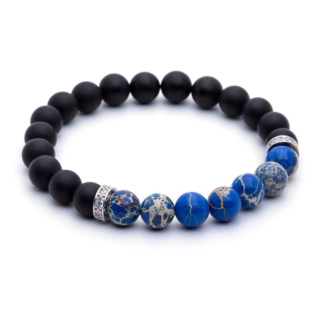 Men's Agate Beaded Bracelet - Atolyestone