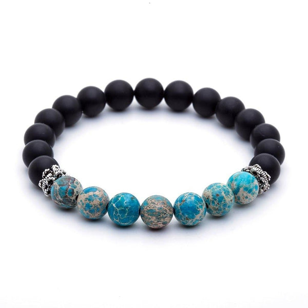 Men's Agate Beaded Bracelet - Atolyestone