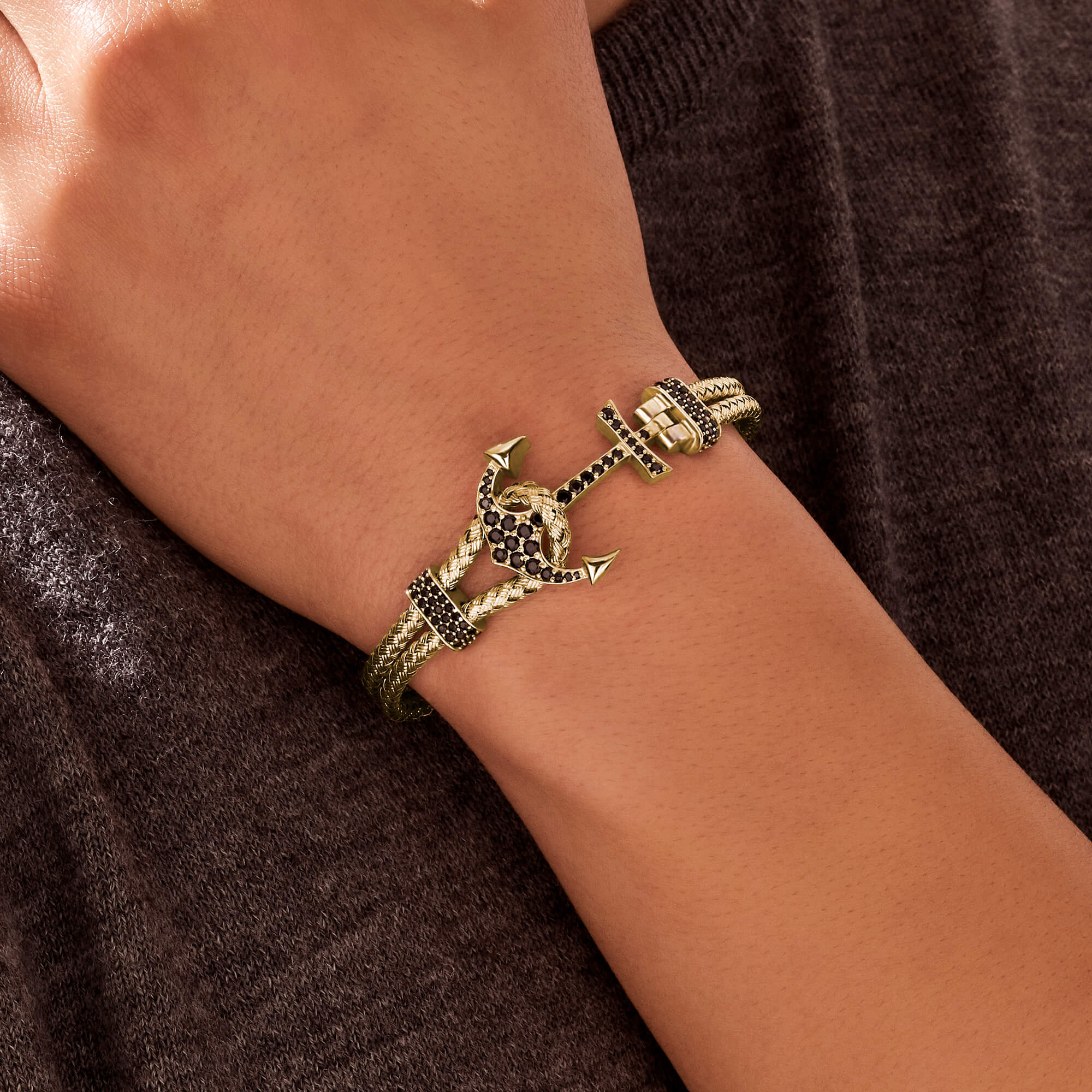 Anchor Bangle in 925 Sterling Silver