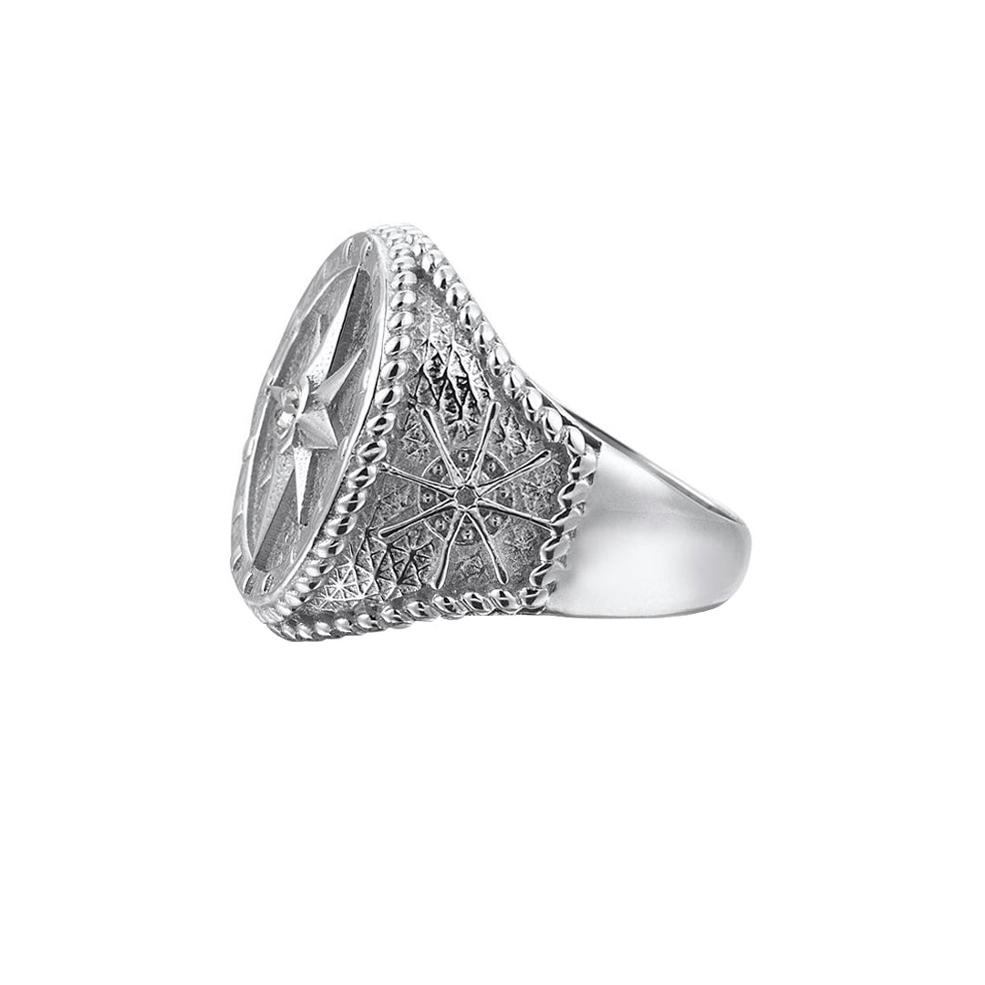 Compass Ring - Silver
