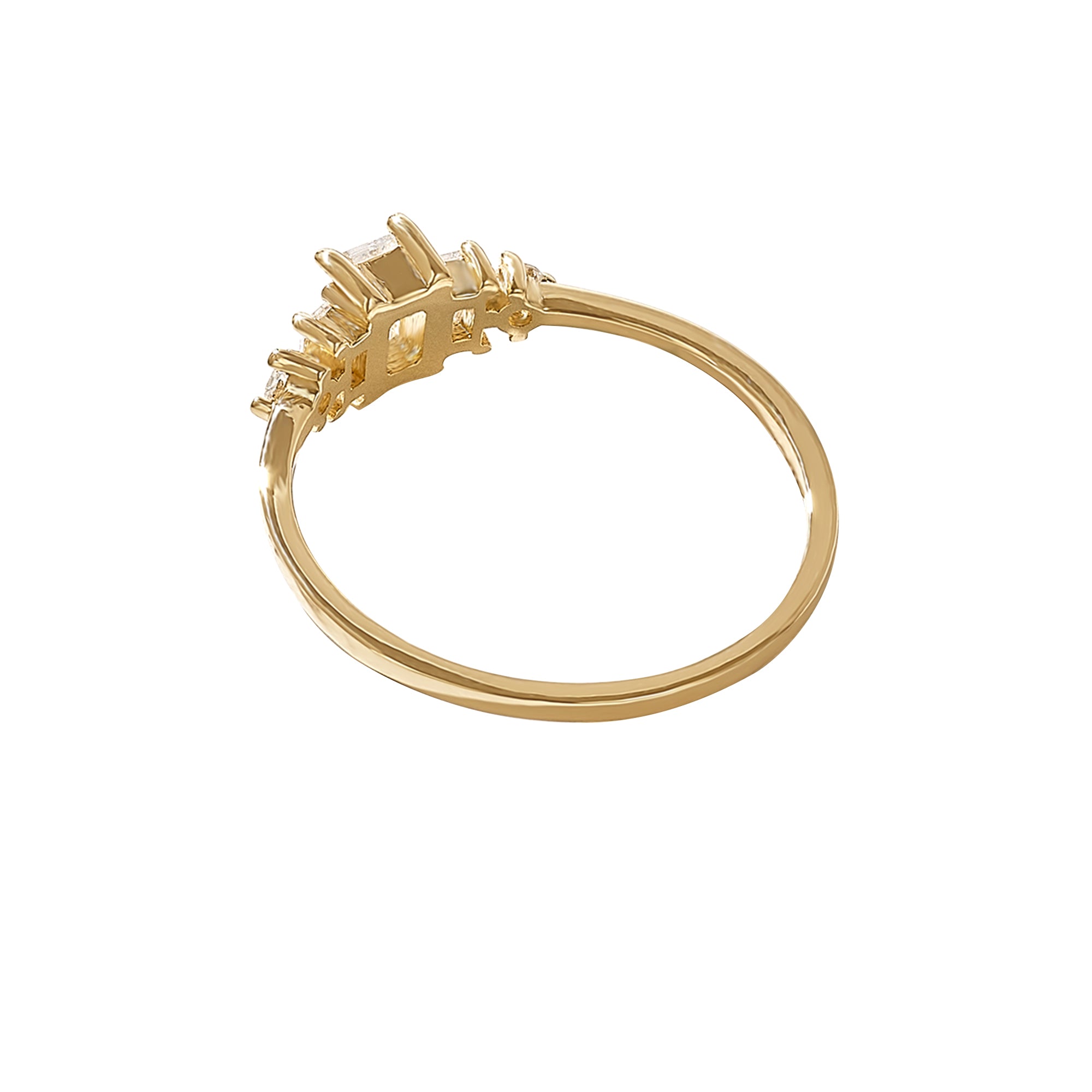Women's Real Gold Engagement Ring - 0.45 ctw Diamonds