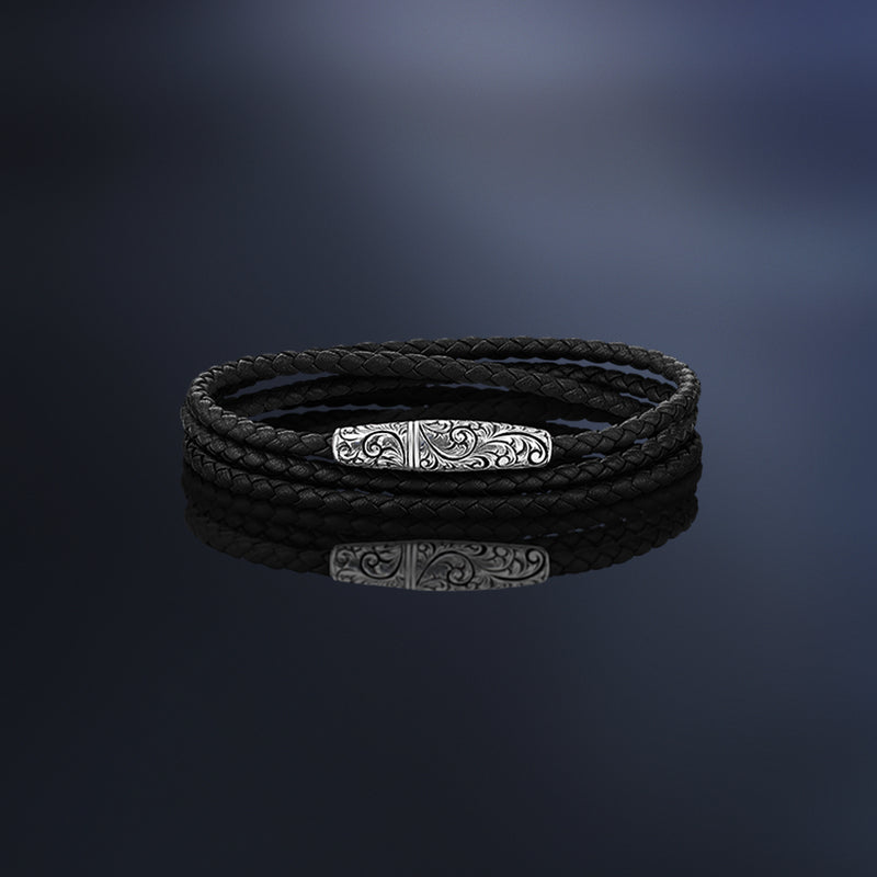 Classic Wrap Leather Bracelet for Men