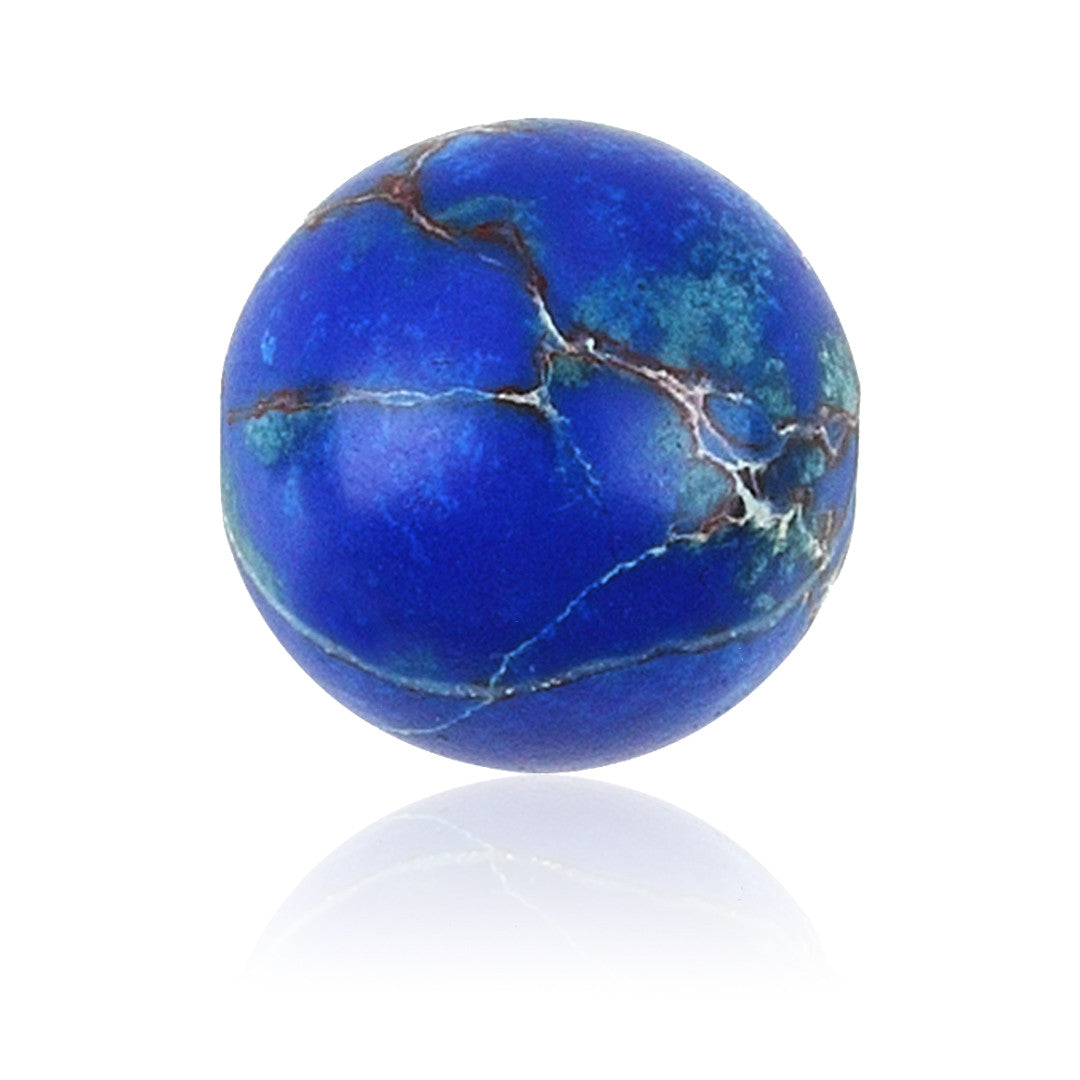 Leo Jasper Beaded Bracelet - Blue Jasper