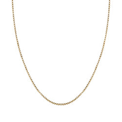 Men's 14k Real Yellow Gold 1.70mm Box Chain Necklace