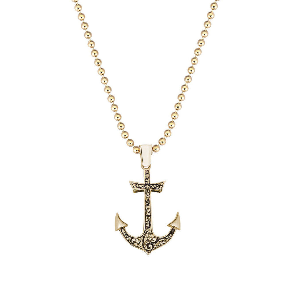 Gold Anchor Necklace & Mens Rope Gold Chain | The Gold Gods