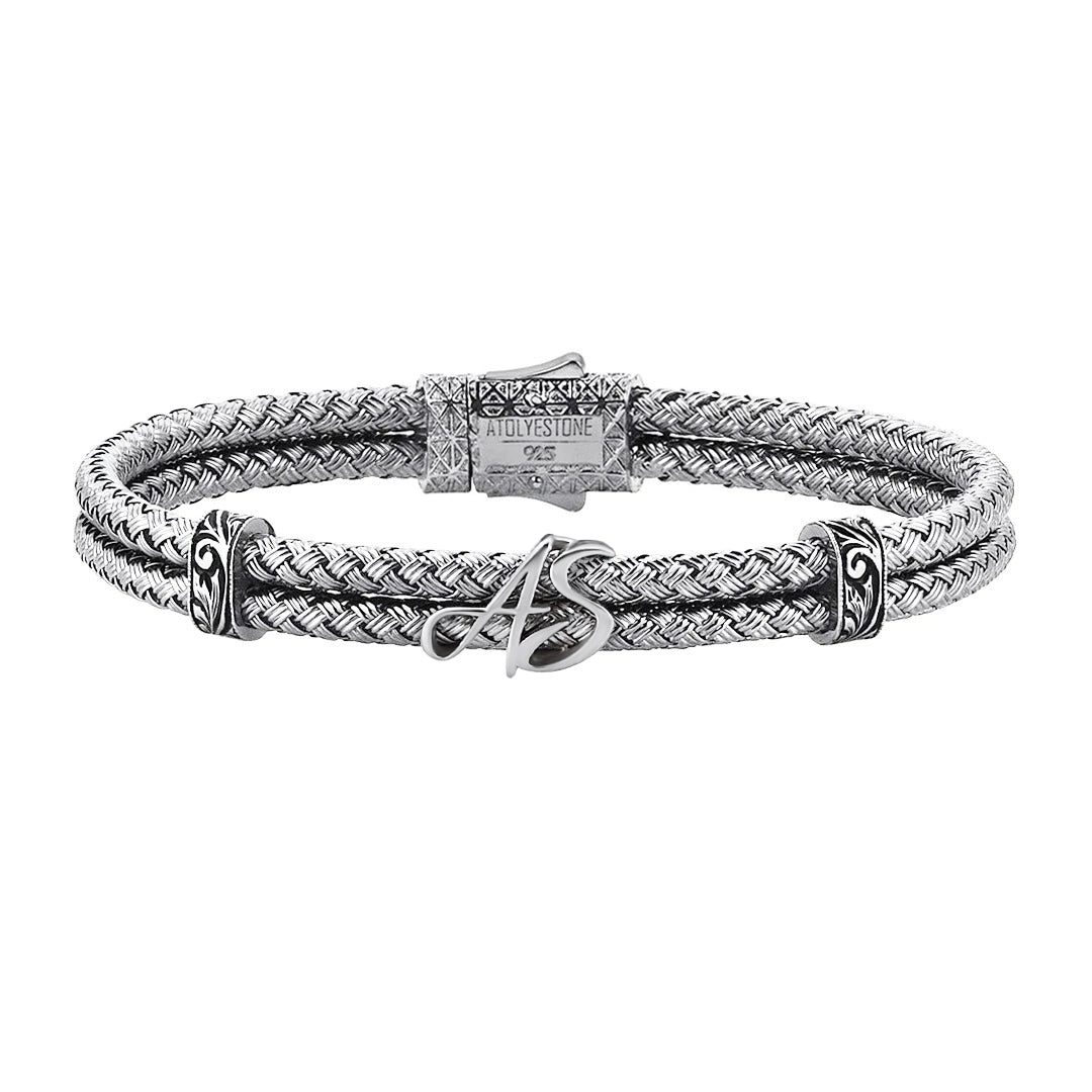 Statement Bangle Bracelet - Silver