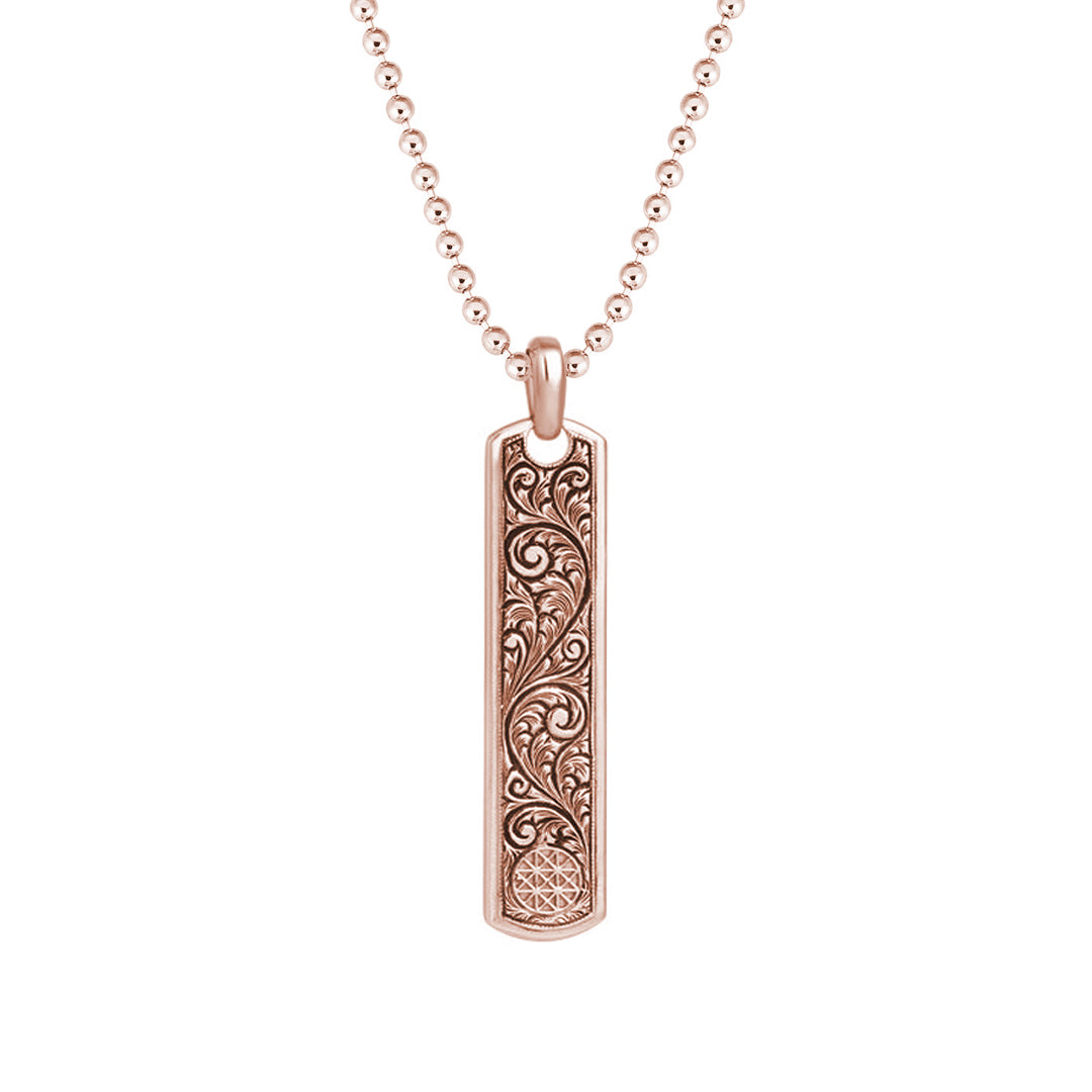 Classic Samurai Tag Necklace - Solid Gold
