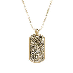 Classic Soldier Tag Necklace - Solid Gold