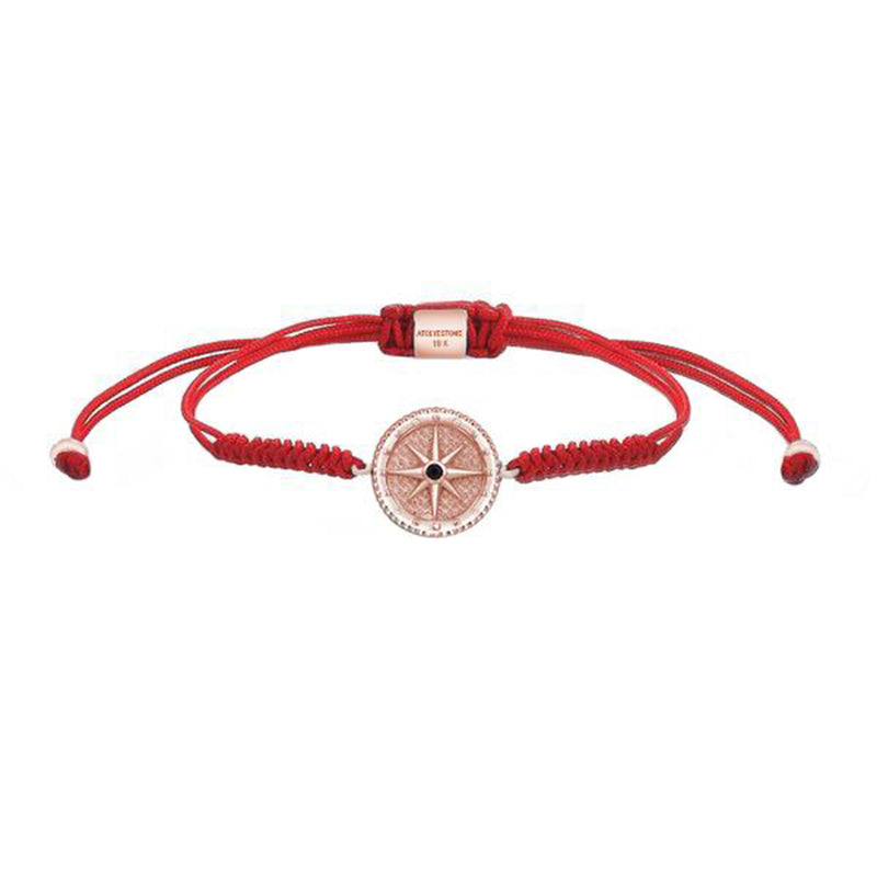 Compass Macrame - Solid Gold - Red - Rose Gold