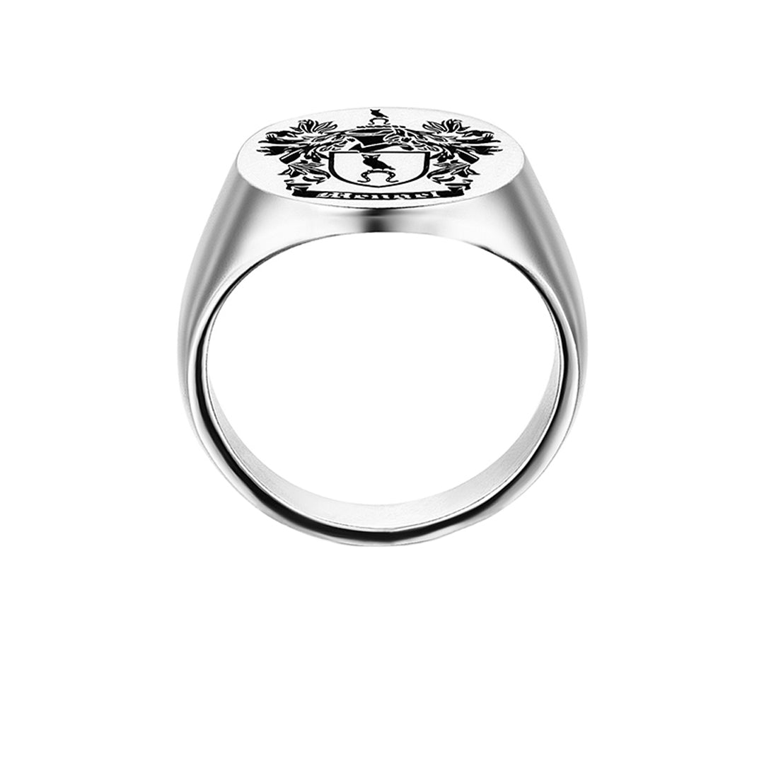 Carved Signet Round Ring Base for Family Crest by Atolyestone