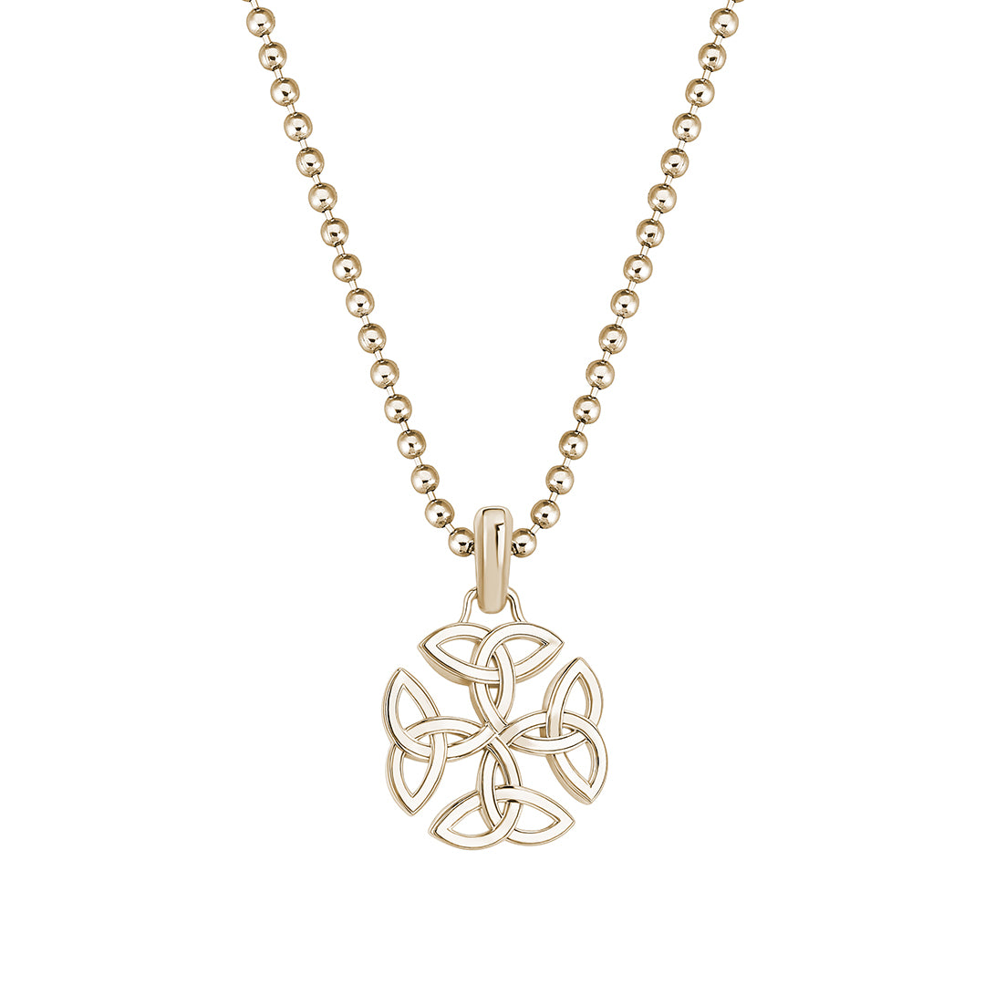 Men's Solid Yellow Gold Celtic Pendant