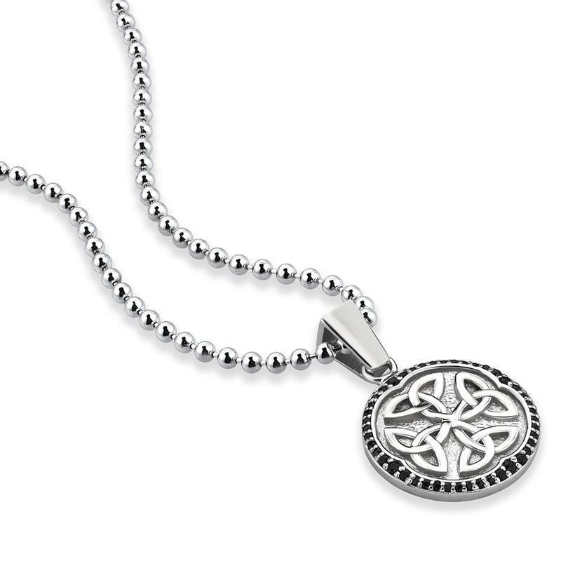 Men's Celtic Knot Pendant Necklace in 925 Solid Silver