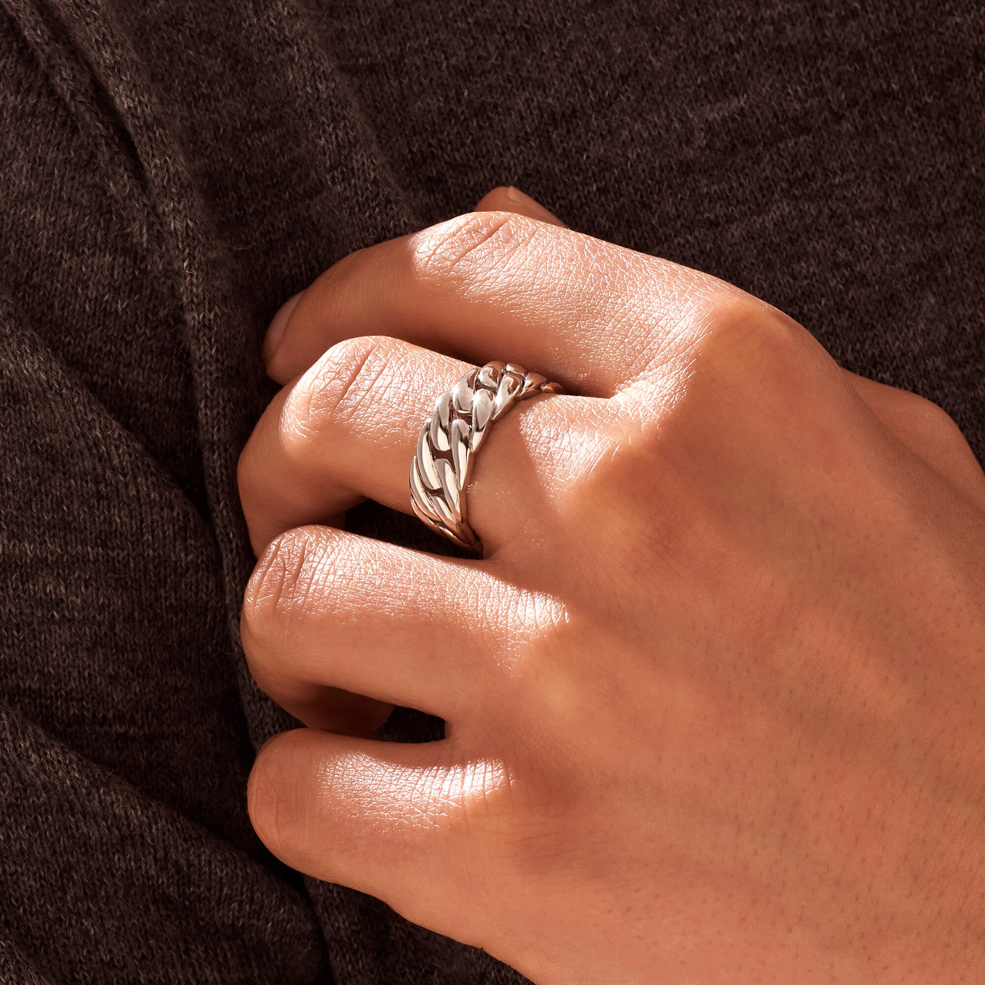 Chain Ring - Solid Silver