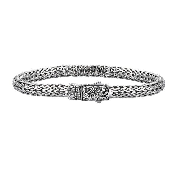 Men's Foxtail Chain Bracelet In Silver - Atolyestone