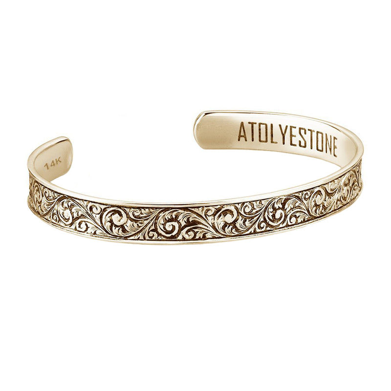 Classic Cuff Bracelet - Solid Gold - Yellow Gold