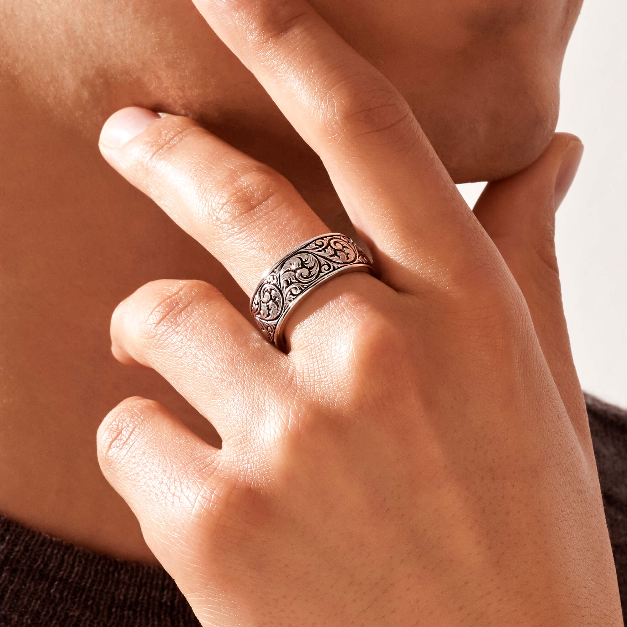 Men's 925 Sterling Silver Classic Wedding Band Ring