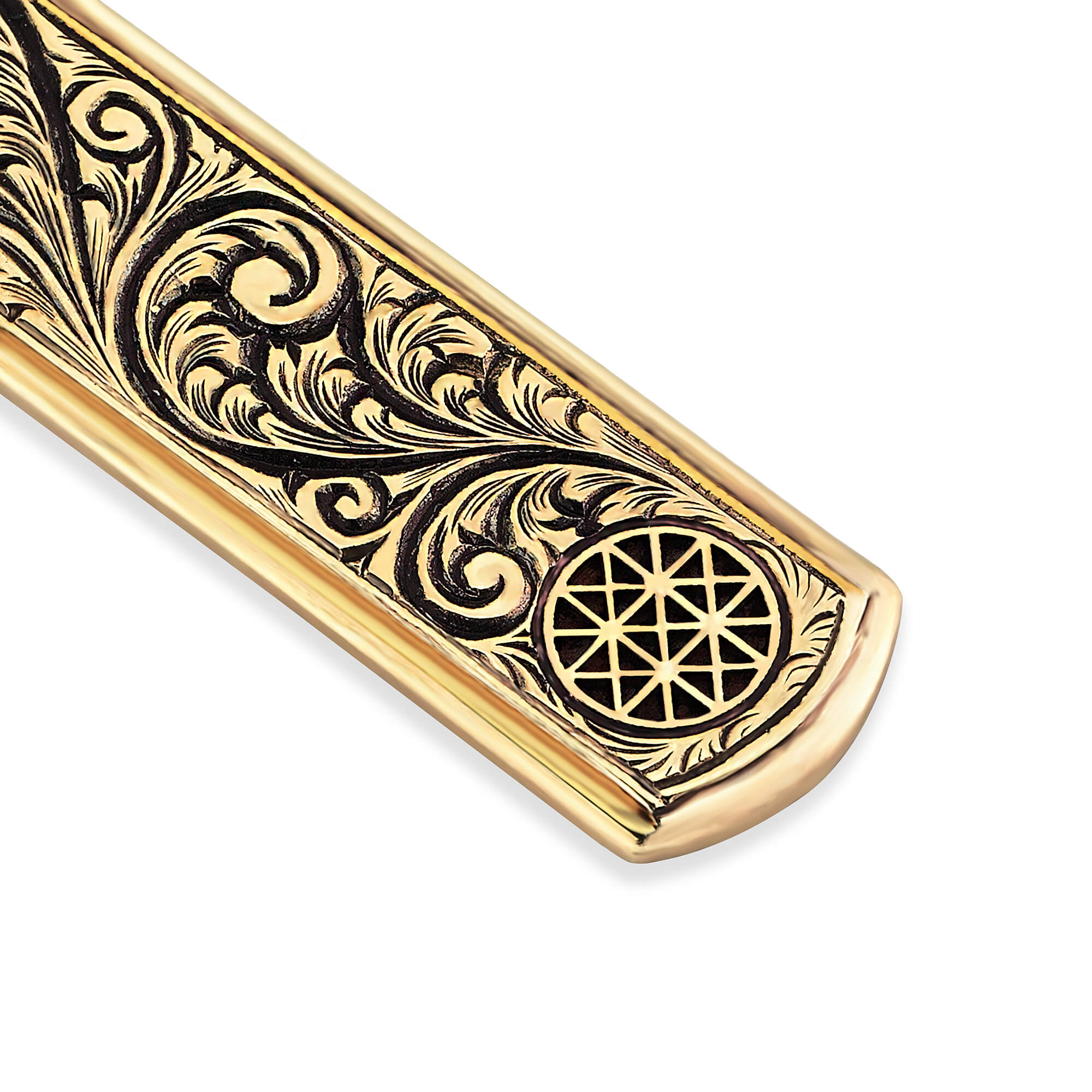 Classic Samurai Tag Necklace - Solid Gold  (Pendant Only)