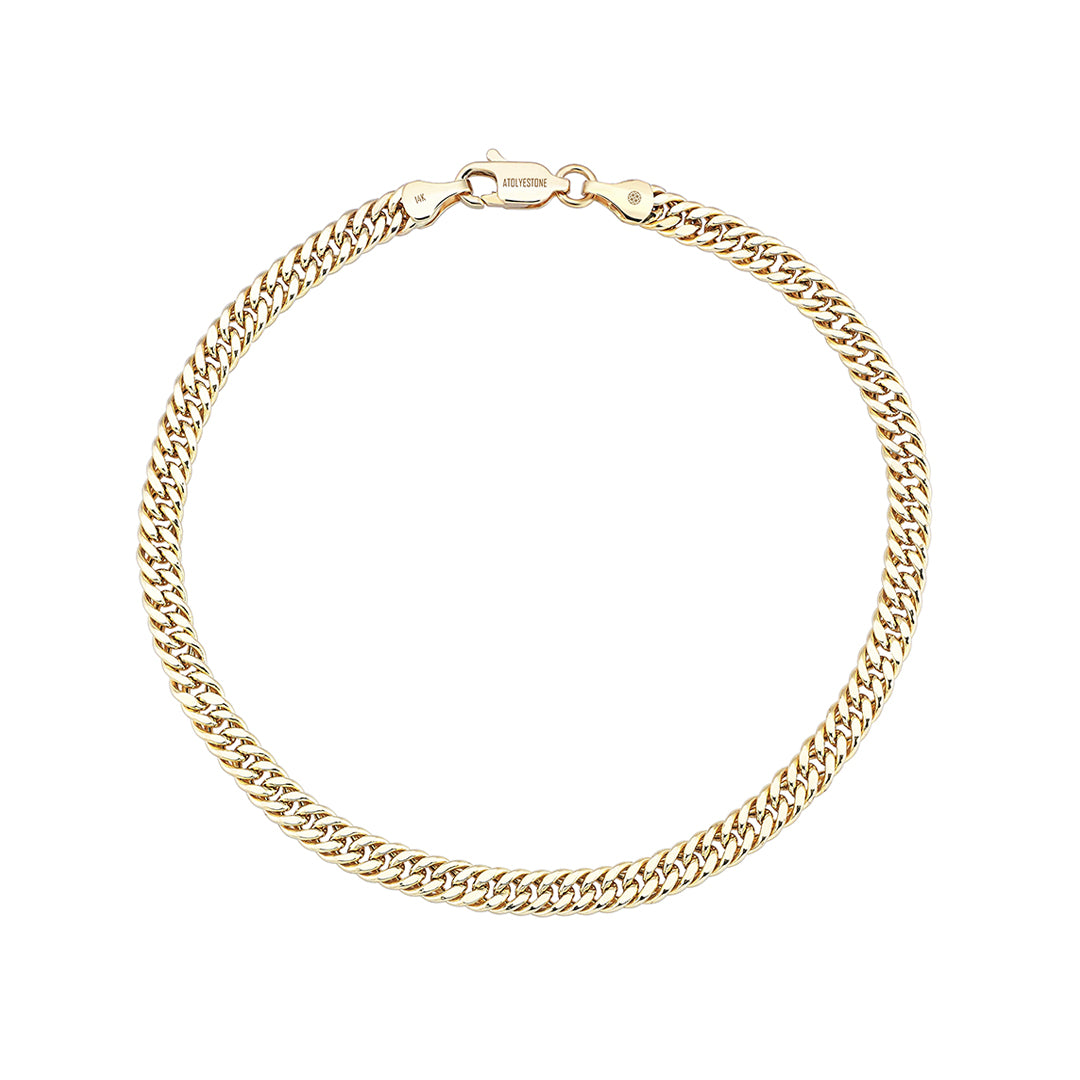 Cuban Links Chain Bracelet in Gold