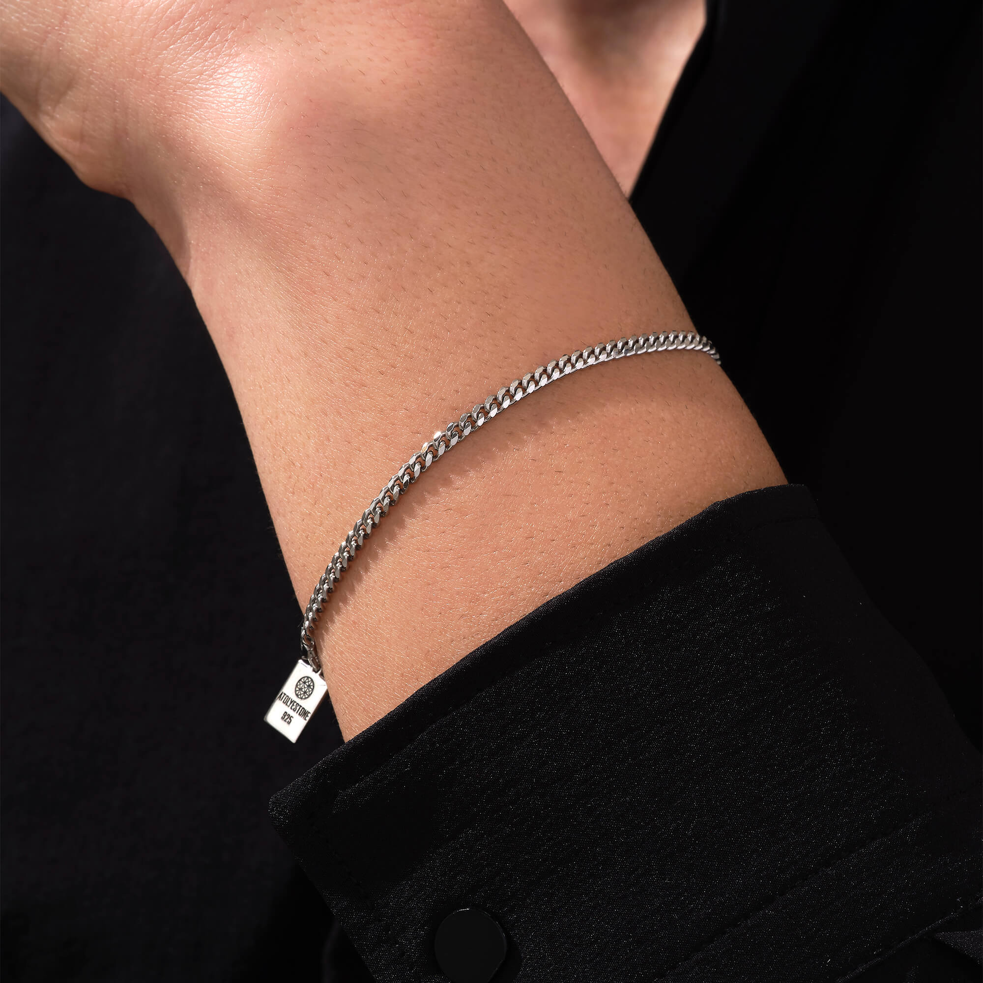 Men's Cuban Links Bracelet in 925 Sterling Silver