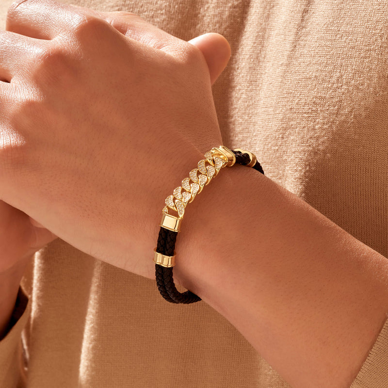 Luxury Bracelet & Bangle for Men | Gold & Black Bracelets – Golden Concept  India
