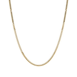 Men's 925 Sterling Silver Cuban Links Chain Necklace - Yellow Gold
