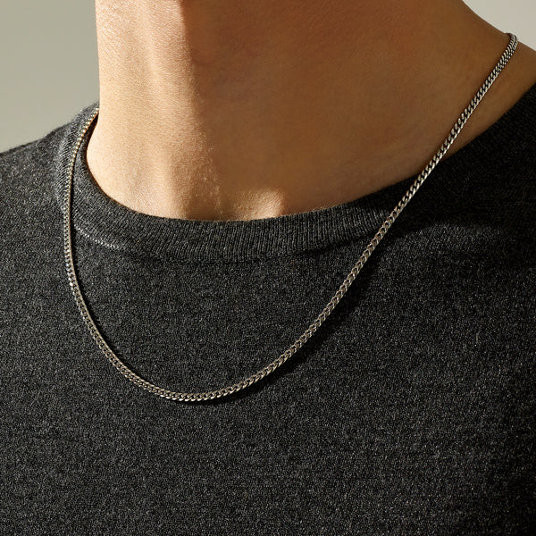 Cuban Links Necklace Chain in Solid Silver