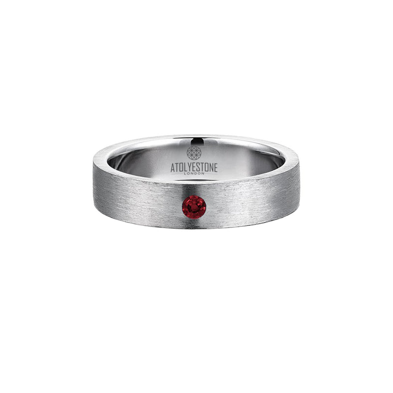 Diamond Coyote Buttes Ring - Silver - Ruby - 5mm