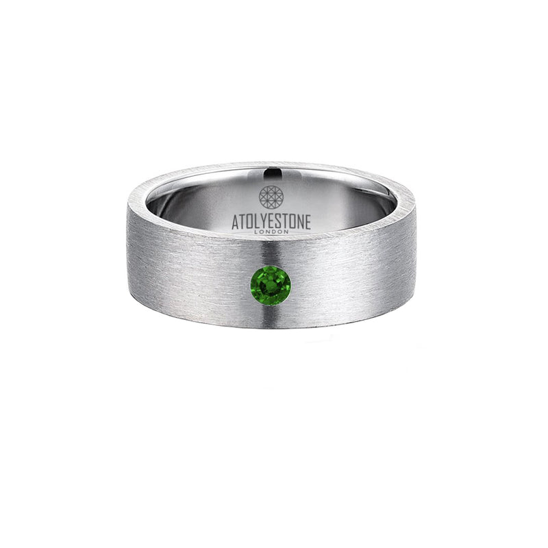 Diamond Coyote Buttes Ring - Silver - Emerald - 7mm