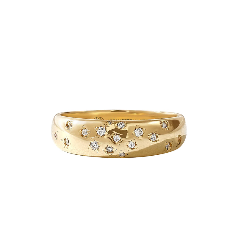 Women's 0.17 ctw Diamond Starlight Statement Ring - Solid Gold