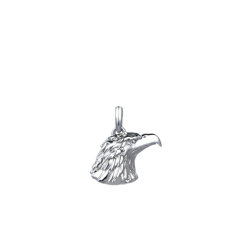 Mens Eagle Charm Necklace - Solid Silver