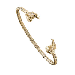 Eagle Cuff Bracelet - Solid Silver - Yellow Gold